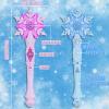 EnrichFun Light Up Frozen Snowflake Wand with Sound, Motion Sensitive Magic Princess Toys for Kids Girls Party Favors 4 Pieces, (Mixed) view 2