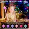EnrichFun Light Up Frozen Snowflake Wand with Sound, Motion Sensitive Magic Princess Toys for Kids Girls Party Favors 4 Pieces, (Mixed) view 3