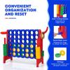 AKUSTIK Giant Connect Game Outdoor, 4 in a Row Jumbo 4 to Score Connect Game for Kids Adults Family Party Yard Lawn, Large Connect Game with Quick Release Slider 42 Jumbo Rings view 4