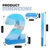Birchio Number 2 Pinata Bundle with a Blindfold and Bat(16.2 x 11.2 x 4 Inches), Perfect for Boys and Girls Birthday Party Supplies, Blue Theme Birthday Decoration view 2