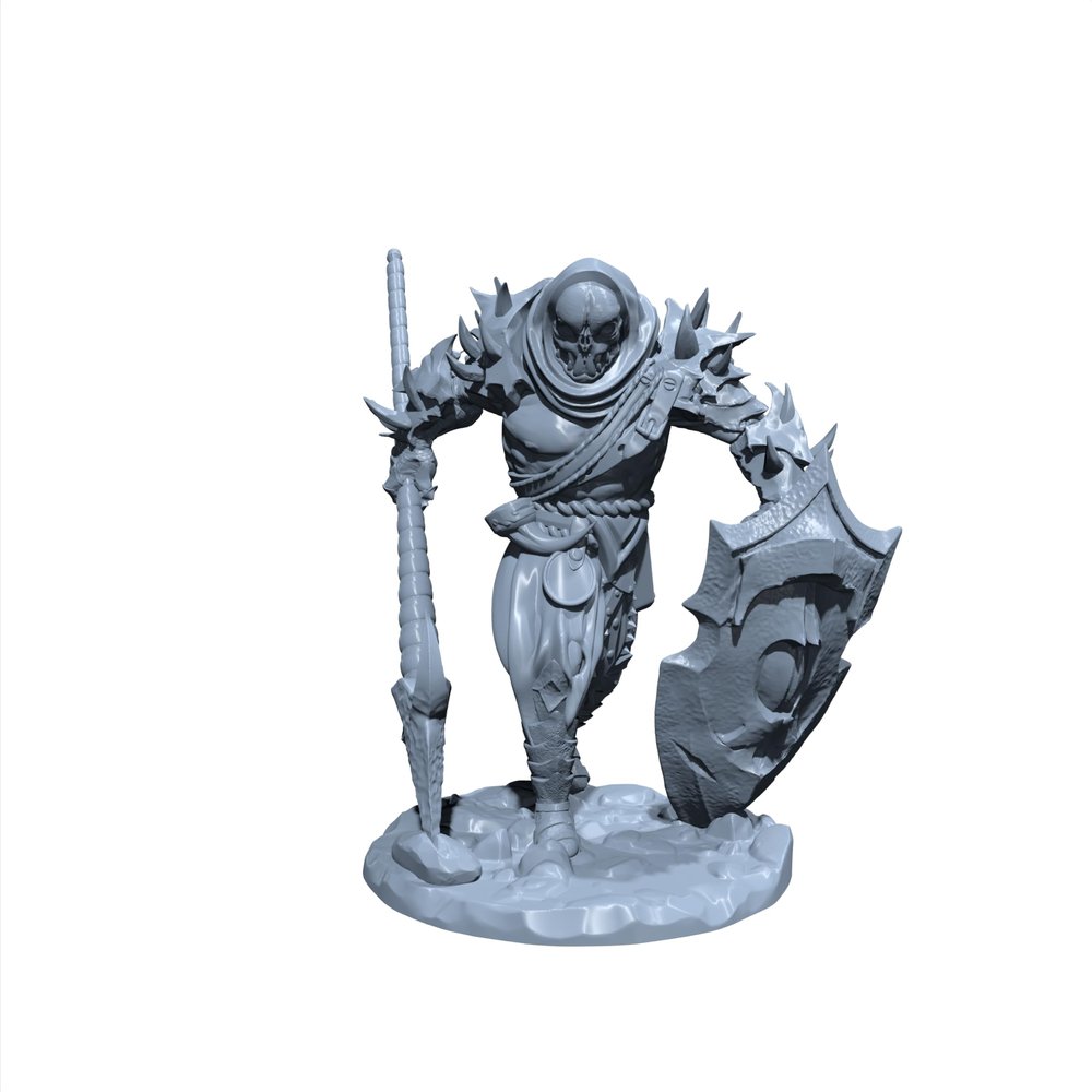 Drakhal The Death Commander | Carcassmen | Undead Miniature for Tabletop Games Like D&D 5e and TTRPG War Gaming Medium (Normal Size)