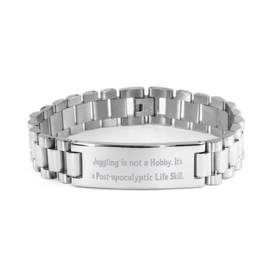 Beautiful Juggling Gifts, Juggling is not a Hobby. It's a Post-apocalyptic Life, Joke Ladder Bracelet For Friends From Friends, Juggling balls, Juggling clubs, Juggling torches, Juggling scarves,
