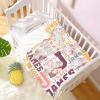 Atthadassi Personalized Elephant Baby Blanket, Custom Name Blanket, Soft Flannel, 40"x50" - Kid Size view 3
