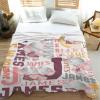 Atthadassi Personalized Elephant Baby Blanket, Custom Name Blanket, Soft Flannel, 40"x50" - Kid Size view 4