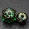 Dungeons and Dragons DND Dice D20, Moving Eyeball Liquid Core Dice Set D&D 33MM Oversized D20 Single Sharp Edge Resin dice with Gift Case, Polyhedral Dice for Role Playing Game view 2