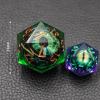 Dungeons and Dragons DND Dice D20, Moving Eyeball Liquid Core Dice Set D&D 33MM Oversized D20 Single Sharp Edge Resin dice with Gift Case, Polyhedral Dice for Role Playing Game view 3