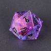 UBEUCK Electroplated Resin Dice Set, Resin Edge Sharp for Dungeons & Dragons RPG, MTG Board Games with Gift Box (Electroplating Purple Color) view 3