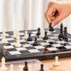 GAENZA New Kids Chess, ABS Chess Board and Hips Material Chess Pieces, Portable Travel Foldable Chess Set with Storage Box Toys view 4