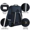 Car Seat Travel Bag - Padded Car Seat Carrier with Steel Cable Handle and Reflective Stripes, Large Durable Airport Gate Check Bag, Blue view 4