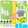 Labeol 32 PCS Montessori Kitchen Tools Toys for Toddlers Kids Cooking Sets Real Kids Safe Kitchen Knife Set for Real Cooking Educational Gift for Boys Girls view 1