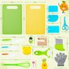 Labeol 32 PCS Montessori Kitchen Tools Toys for Toddlers Kids Cooking Sets Real Kids Safe Kitchen Knife Set for Real Cooking Educational Gift for Boys Girls view 2