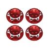Micro Traders 4Pcs RC Car 17mm Hex Wheel Nut Anti-Dust Cover Nut Replacement Fit for 1/8 RC Car Model RC Off-Road Truck Compatible with Redcat Compatible with E-Revo, Red view 1