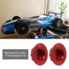 Micro Traders 4Pcs RC Car 17mm Hex Wheel Nut Anti-Dust Cover Nut Replacement Fit for 1/8 RC Car Model RC Off-Road Truck Compatible with Redcat Compatible with E-Revo, Red view 2
