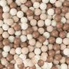 Dekeyoo Ball Pit Balls Pack of 200 - BPA Free, Crush Proof Plastic Balls for Ball Pit, Tent, Playhouse, Children's Toy Balls for Party, Macaron Ocean Balls 2.15 Inch Mocha Tricolor view 1