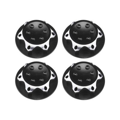 Micro Traders 4Pcs RC Car 17mm Hex Wheel Nut Anti-Dust Cover Nut Replacement Fit for 1/8 RC Car Model RC Off-Road Truck Compatible with Redcat Compatible with E-Revo, Black