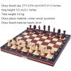 GAENZA New Professional Chess, Foldable Chessboard and Chess Pieces, Portable Travel Solid Wood Chess Set for Kids and Adults Toys view 2