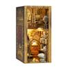 CUTEBEE DIY Book Nook Kit, DIY Dollhouse Booknook Bookshelf Insert Decor Alley, Bookends Model Build-Creativity Kit with LED Light (Eternal Bookstore)(Nebula Common Room) view 3