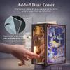CUTEBEE DIY Book Nook Kit, DIY Dollhouse Booknook Bookshelf Insert Decor Alley, Bookends Model Build-Creativity Kit with LED Light (Eternal Bookstore)(Nebula Common Room) view 4