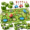Bennol Toddler Toys Gifts for 2 3 4 5 Year Old Boys, 56pcs Jigsaw Puzzle Race Track Car Set for Kids Boys Toddlers 1-3 2-4 3-5 4-6, Puzzle Tracks Car Toys Gifts for 2 3 4 5 Year Old Boy Kid view 1