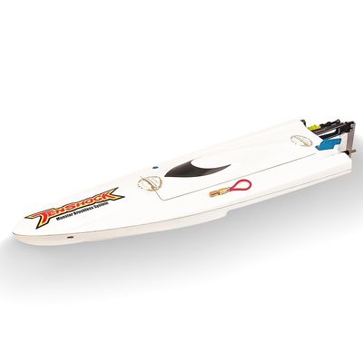 TENSHOCK Mini Mono II ARTR RC Speedboat Glass Fiber for Lakes and Rivers & Rc with High-Speed Motor ESC Propeller for Kids Adult (White)