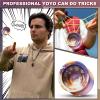 HKSOD Yoyo Unresponsive Professional Yoyo for Adults, Dual Purpose Metal Yo-Yo with Replacement Bearing + 10 Yoyos Strings, Bearing Removal, Axle, Case Bag (Purple Orange Silver) view 3