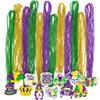 48PCS Mardi Gras Beads Throw, Mardi Gras Beads Necklace with Pendant, 12 Kinds Elements Green Purple Gold Accessories, Bead Necklace Costumes Mardi Gras Celebration Events Parade Throws Party Supplies view 1