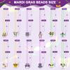 48PCS Mardi Gras Beads Throw, Mardi Gras Beads Necklace with Pendant, 12 Kinds Elements Green Purple Gold Accessories, Bead Necklace Costumes Mardi Gras Celebration Events Parade Throws Party Supplies view 2