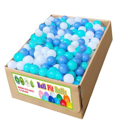 Blue Ball Pits Balls 500 Balls for Kids Ball Pits, Soft Pits Balls for Playhouse, BPA Free Crush Proof with 4 Colors for Bounce House Baby Pool Birthday Party 2.2 Inch