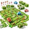 Bennol Toddler Toys Gifts for 2 3 4 5 Year Old Boys, 56 Jigsaw Puzzle Race Track Car Set for Kids Toddlers 1-3 2-4 3-5 4-6, Puzzle Tracks Car Toys Gifts for 2 3 4 5 Year Old Boys Kids view 1
