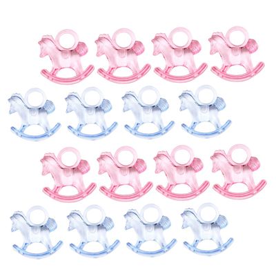 TOYANDONA Acrylic Mini Rocking Horse Decor 96 Pcs Party Table Scatter for Baby Shower Birthday and Toddler Toy Accessories