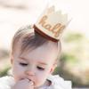 Agkvw Half Birthday Crown - Boho Cake Smash Prop, 6 Months Hat for Boys in Brown view 2