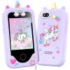 Kids Smart Phone for Girls, Christmas Birthday Gifts for Girls Age 3-10 Kids Toys Cell Phone, 2.8" Touchscreen Toddler Learning Play Toy Phone with Dual Camera, Game, Music Player, 8GB Card Purple view 1