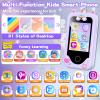 Kids Smart Phone for Girls, Christmas Birthday Gifts for Girls Age 3-10 Kids Toys Cell Phone, 2.8" Touchscreen Toddler Learning Play Toy Phone with Dual Camera, Game, Music Player, 8GB Card Purple view 2
