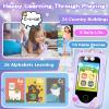 Kids Smart Phone for Girls, Christmas Birthday Gifts for Girls Age 3-10 Kids Toys Cell Phone, 2.8" Touchscreen Toddler Learning Play Toy Phone with Dual Camera, Game, Music Player, 8GB Card Purple view 4