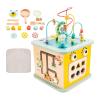 predolo Wooden Baby Activity Cube Baby Toy Learning Activity Center Birthday Gifts Montessori Toy for Toddlers Girls Kids Boys Baby view 1