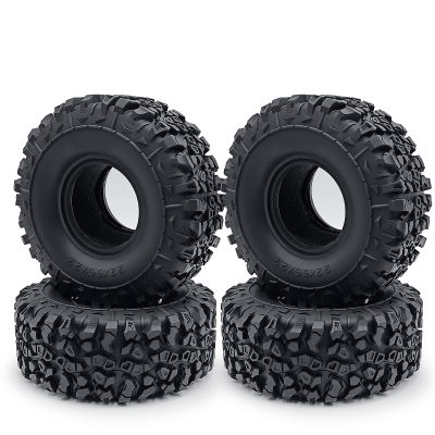 QUPA AM STORE RC Rubber 2.2 Beadlock Wheels Tires 140MM with Foam Insert 2.2 Crawler Tires 4PCS for 1/10 Wraith 90048 RR10 RC Crawler Car