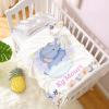 Abhibhu Custom Name Blanket Personalized Custom Baby Throw Blanket Memorial Gifts for Swaddle Toddler Birthday Personalized Elephant Star view 2