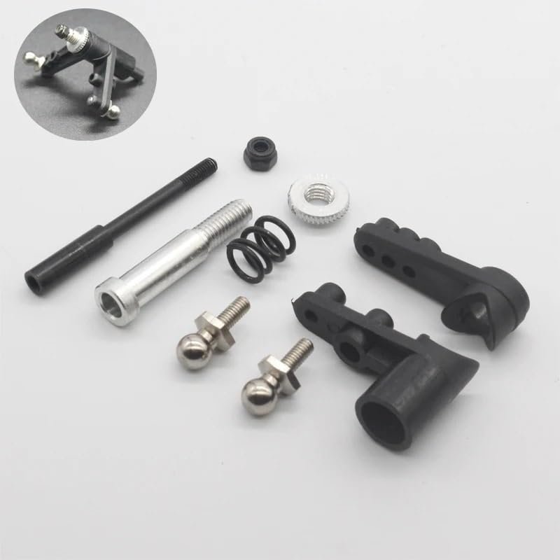 BrewJa 02025 Servo Saver Arm Complete A H-SP Spare Parts for 1/10 R/C Model Car Compatible with hsp 94123/94103/94122//9411/94166 (Color : 02025)