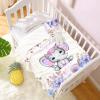 Abhibhu Personalized Baby Throw Blanket - Custom Purple Elephant Memorial Gift for Toddler view 2