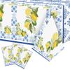 BkeeCten 3-Pack Capri Lemon Table Cover Party Decoration Mediterranean Lemon Pattern Disposable Waterproof Decor Summer Spring Fruit Kid Birthday Dining Picnic Wedding view 1