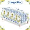 BkeeCten 3-Pack Capri Lemon Table Cover Party Decoration Mediterranean Lemon Pattern Disposable Waterproof Decor Summer Spring Fruit Kid Birthday Dining Picnic Wedding view 2