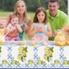 BkeeCten 3-Pack Capri Lemon Table Cover Party Decoration Mediterranean Lemon Pattern Disposable Waterproof Decor Summer Spring Fruit Kid Birthday Dining Picnic Wedding view 4