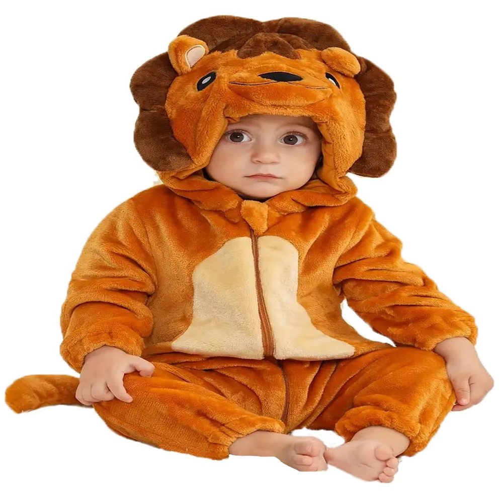 DarkCom Unisex Baby Animal Onesie Toddler Hooded Romper Halloween Cosplay Lion Costumes Kids' Christmas Gifts 12-15 Months
