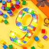 Baquler Building Block Light up Number Birthday Decoration Sign Marquee LED Numbers for Party Lighted Building Block Theme Birthday Party Supplies 8.58''(Number 9) view 3