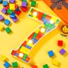 Baquler Building Block Light up Number Birthday Decoration Sign Marquee LED Numbers for Party Lighted Building Block Theme Birthday Party Supplies 8.58''(Number 7) view 3
