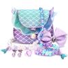 mibasies Toddler Purse for Little Girls Gifts for 3-8 Years Old with Dress Up Jewelry Pretend Play Accessories,Mermaid Girl Toys 4-5 view 1