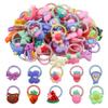 100 Pcs Girls Hair Accessories, Cute Hair Ties for Little Girls, Multicolor Toddler Hair Ties, Elastic Rubber Bands for Baby Girls Teens Toddlers, Infants, Teenagers and Children view 1