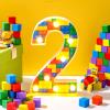 Baquler Building Block Light up Number Birthday Decoration Sign Marquee LED Numbers for Party Lighted Building Block Theme Birthday Party Supplies 8.58''(Number 2) view 1
