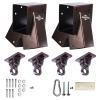 ABUSA Heavy Duty Swing Sets Brackets Including 2 Bronze A-Frame Swing Set Brackets and 4 Swing Hangers for Playground Equipment Mounting Parts Hardware Included (Bronze) view 1