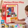JOYIN Claw Machine Arcade Toy with LED Light & Adjustable Sound, Rechargable Dispenser Toys Mini Vending Machine for Kids, 24 Pcs Mini Sea Animal Plush Toys, 3 Stuffed Sea Animal Bulk view 2